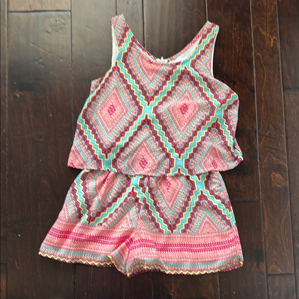 Colorful Geometric Kids Romper